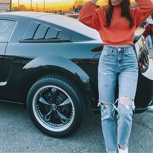 Zara High-Waisted Ankle-Cropped Mom Jeans - Size USA 2